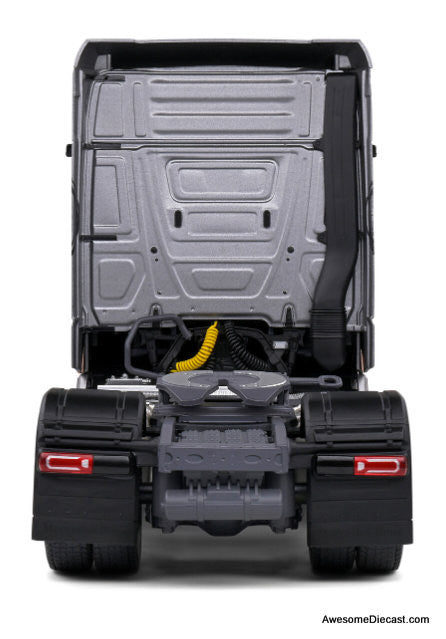 2019 Mercedes Benz Actros Tractor, Gray/Orange: Grand Prix Edition 1:24 Diecast Model Truck by Solido