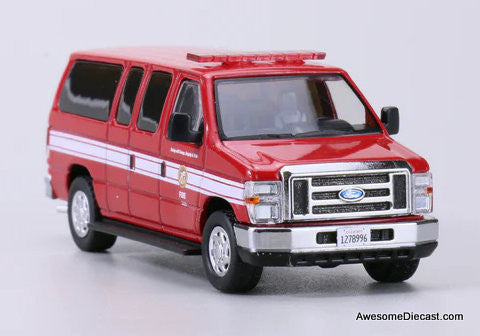 Ford E350 Super Duty Wagon Van: Los Angeles Fire Department 1:64 Diecast Model Vehicle by 596 Model