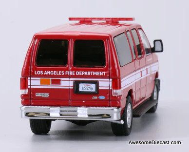Ford E350 Super Duty Wagon Van: Los Angeles Fire Department 1:64 Diecast Model Vehicle by 596 Model