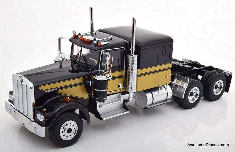 Road Kings 1:18 Kenworth W900 Tractor, Black/Gold