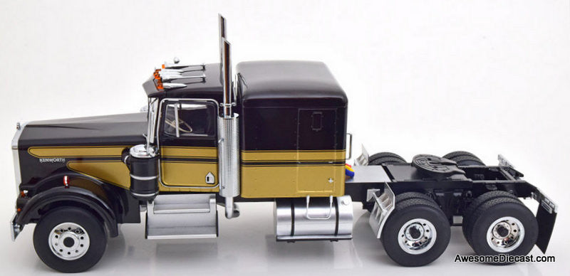 Road Kings 1:18 Kenworth W900 Tractor, Black/Gold