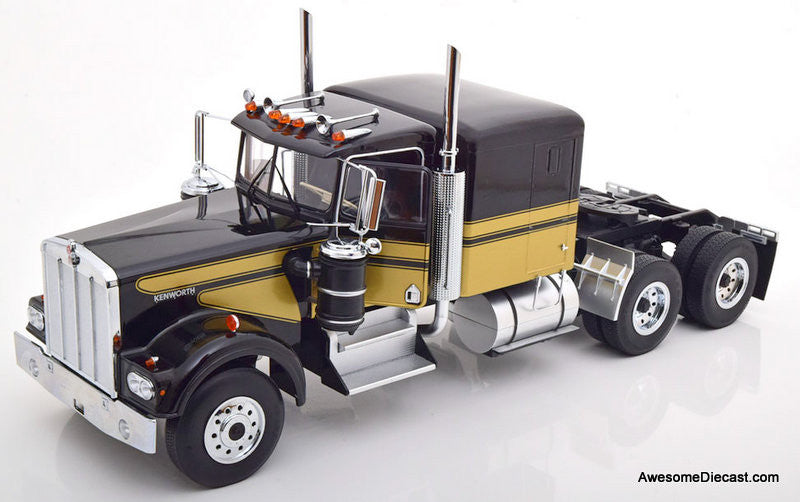 Road Kings 1:18 Kenworth W900 Tractor, Black/Gold