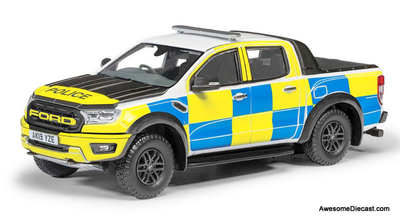 Corgi 1:43 2019 Ford Ranger Raptor (RHD): U.K. Police Demonstrator