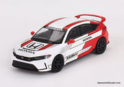 Honda Civic Type R #2 2023 Pace Car, White 1:64 Diecast Model Car by Mini GT