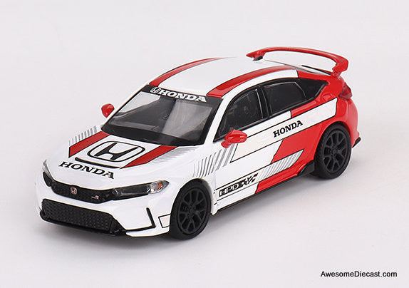 Honda Civic Type R #2 2023 Pace Car, White 1:64 Diecast Model Car by Mini GT