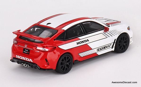 Honda Civic Type R #2 2023 Pace Car, White 1:64 Diecast Model Car by Mini GT