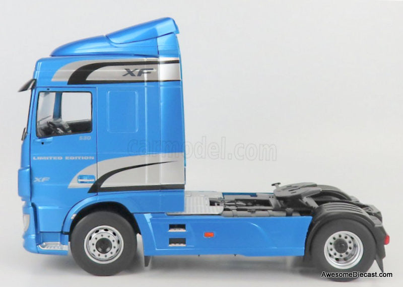 Premium ClassiXXs 1:18 2016 DAF XF Space Cab Tractor, Metallic Blue