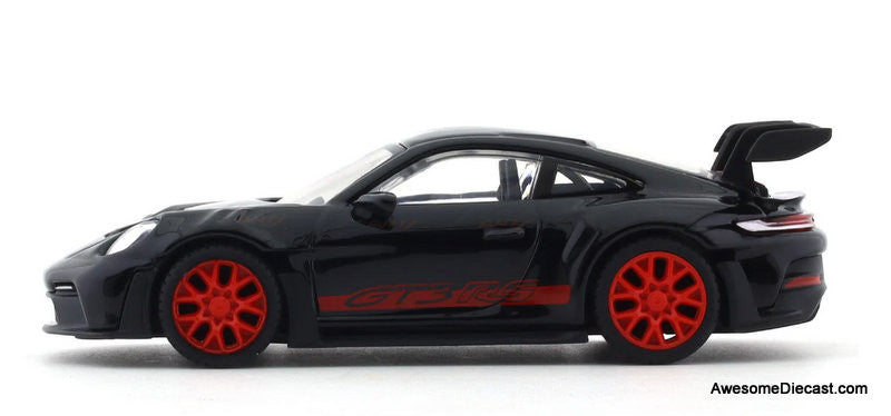 Porsche 911 GT3 RS, Black 1:43 Diecast Model Car by Burago
