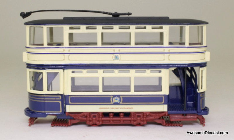 Corgi 1:72 Double Deck Tram Closed Top/Closed Platform, Sheffield Corporation: Destination, Crookes via Queens Rd
