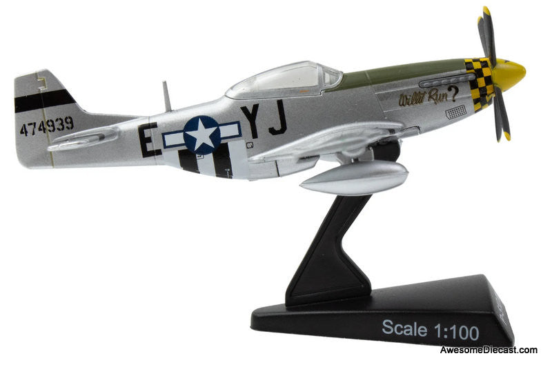 P-51D Mustang "Willit Run?" 1:100 Diecast Model Plane by Postage Stamp