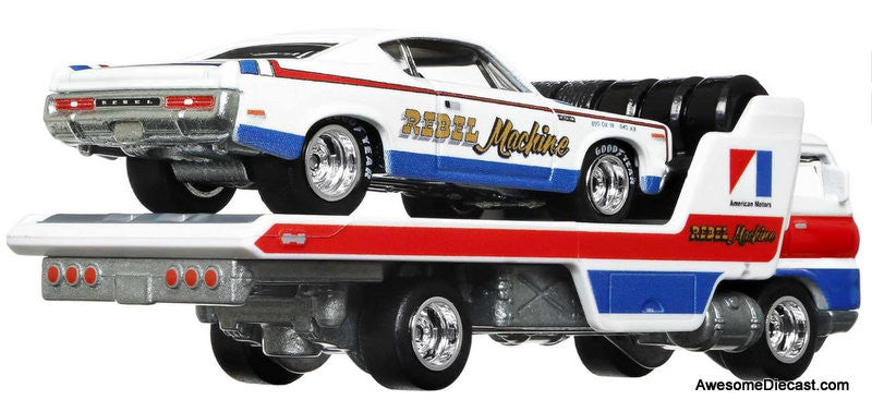 Hot Wheels 1:64 Car Transporter w/AMC Rebel: Rebel Machine