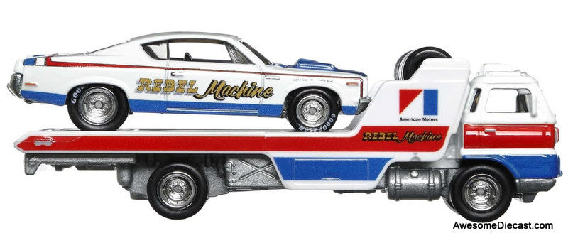 Hot Wheels 1:64 Car Transporter w/AMC Rebel: Rebel Machine
