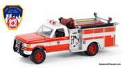 1987 Ford F-350 Mini Pumper Fire Truck (The Official Fire Department City of New York - 160th Anniversary) 1:64 Diecast Model Vehicle by Greenlight