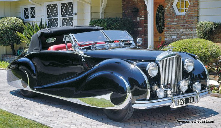 1947 Bentley MK VI sn.B25071 Franay Drophead Coupe Cabriolet (Open Top), Black 1:43 Resin Cast Model Car by Kess