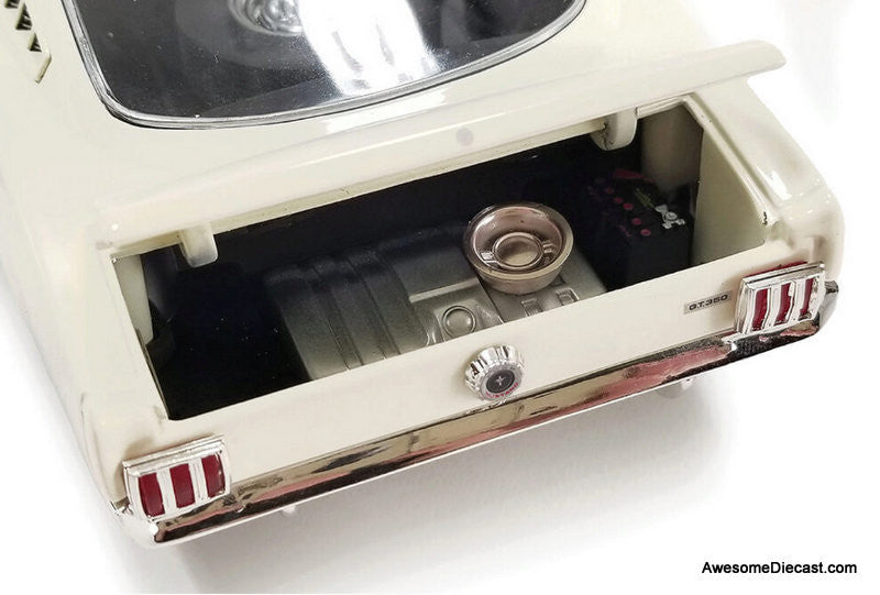 1965 Shelby GT350 (Snake On A Plane), Wimbledon White 1:18 Diecast Model Car by ACME