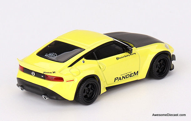 zu姫。:°ஐ♡* Nissan Z Pandem, Ikazuchi Yellow 1:64 Diecast Model Car by Mini GT