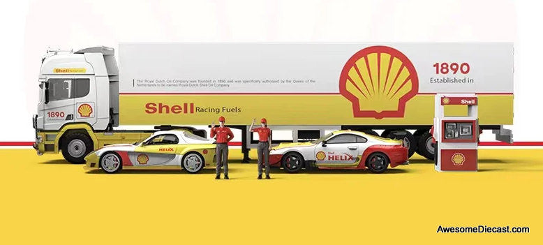 Shell Series (Mazda RX-7/Supra A80/Scania Transport Vehicle) 1:64 Diecast Model Vehicles by BriScale
