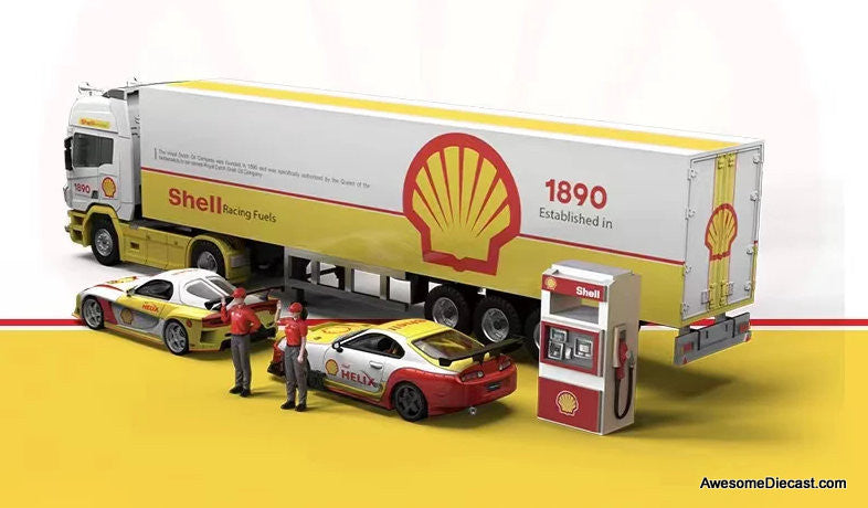 Shell Series (Mazda RX-7/Supra A80/Scania Transport Vehicle) 1:64 Diecast Model Vehicles by BriScale
