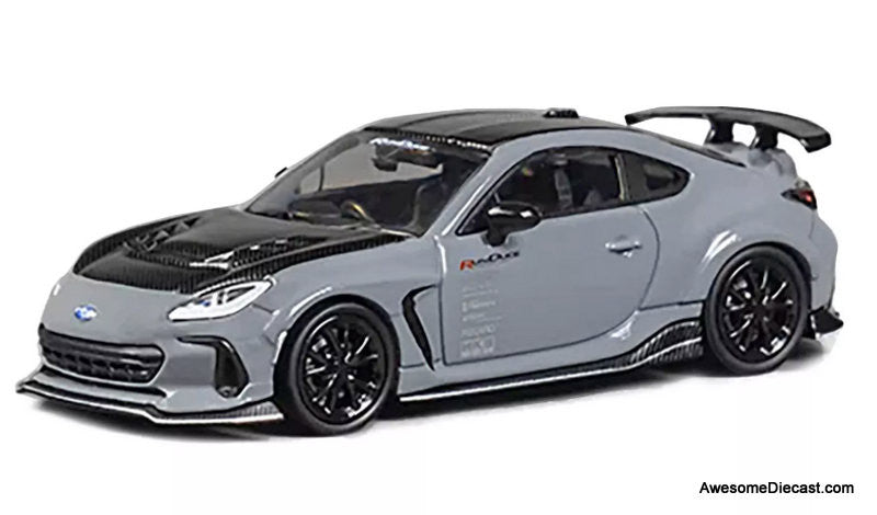 2023 Subaru BRZ Varis Arising, Cement Gray/Carbon Fiber 1:64 Diecast Model Car by CM Model