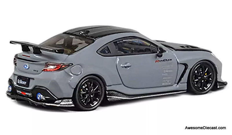 2023 Subaru BRZ Varis Arising, Cement Gray/Carbon Fiber 1:64 Diecast Model Car by CM Model
