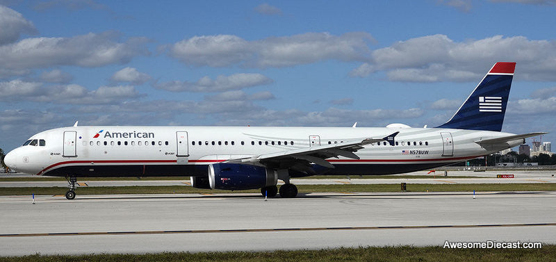 Airbus A321-200: American Airlines (Reg #N578UW) 1:200 Diecast Model Plane by Gemini 200