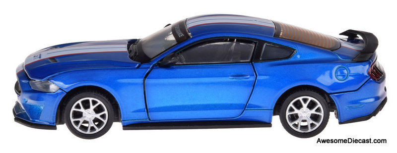 2018 Ford Mustang GT, Metallic Blue, 1:42 Diecast Model Car by CCA Models