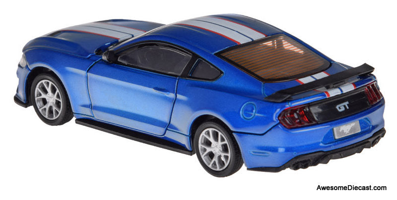 2018 Ford Mustang GT, Metallic Blue, 1:42 Diecast Model Car by CCA Models
