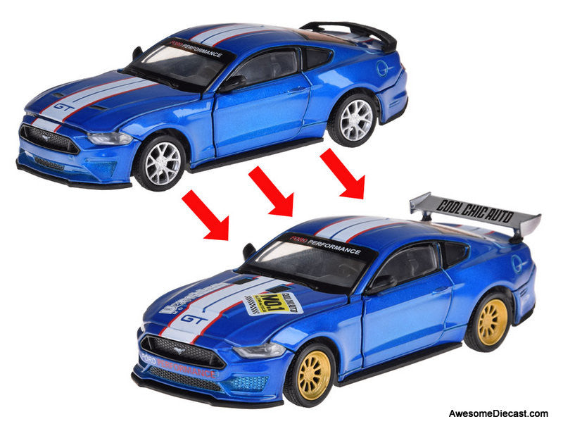 2018 Ford Mustang GT, Metallic Blue, 1:42 Diecast Model Car by CCA Models