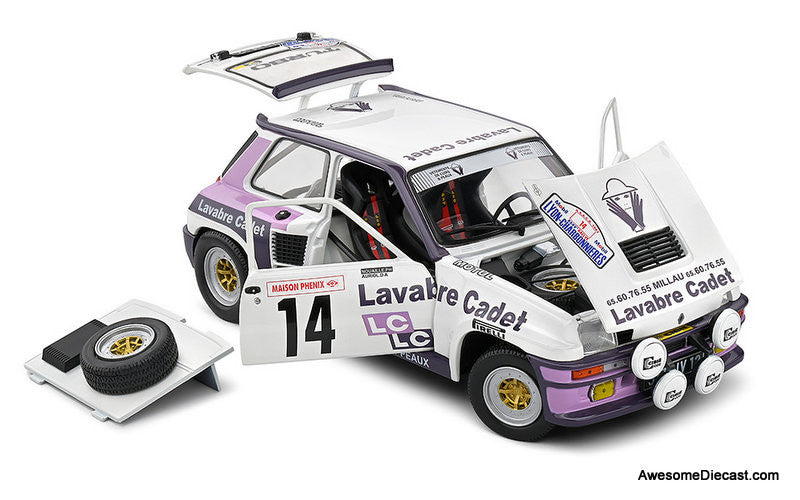 1983 Renault 5 GT Turbo #14 Rallye Lyon Charbonnières 1:18 Diecast Model Car by Solido