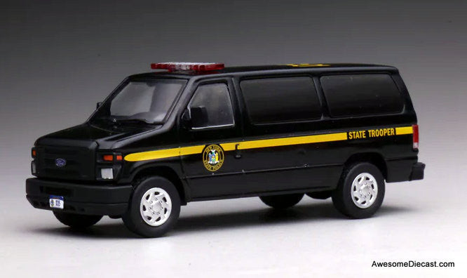 Ford E-Series E350 Van: New York State Trooper 1:64 Diecast Model Van by 596 Model