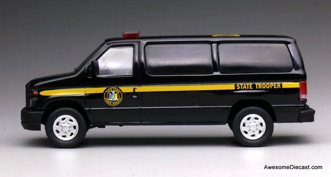 Ford E-Series E350 Van: New York State Trooper 1:64 Diecast Model Van by 596 Model