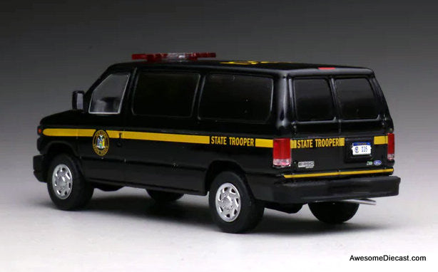 Ford E-Series E350 Van: New York State Trooper 1:64 Diecast Model Van by 596 Model
