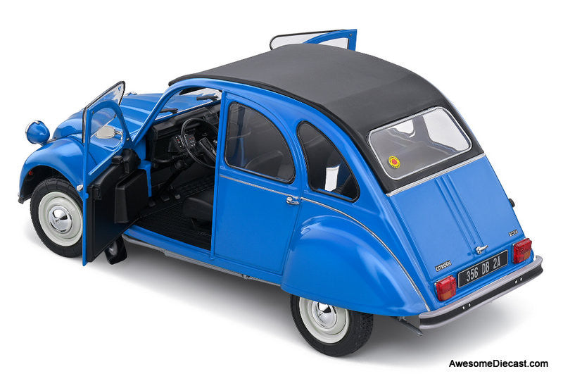 1982 Citroen 2CV6, Petrol Blue 1:18 Diecast Model Car by Solido