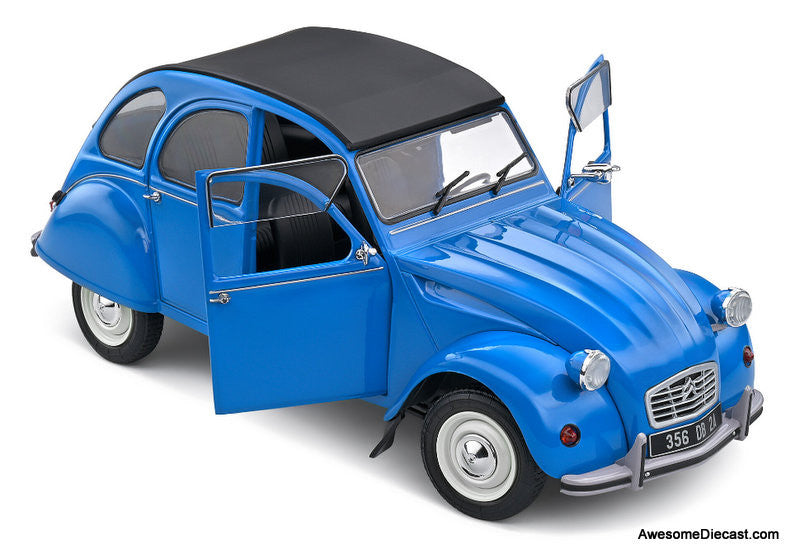 1982 Citroen 2CV6, Petrol Blue 1:18 Diecast Model Car by Solido