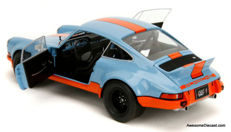 1973 Porsche 911 RSR, Gulf Livery 1:18 Diecast Model Car by Pink Slips