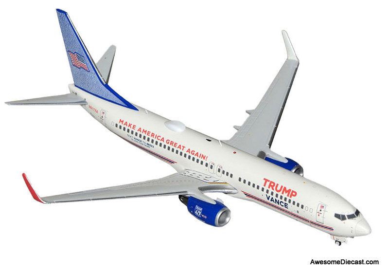Boeing 737-800: Trump/Vance (Reg #N917XA) 1:200 Diecast Model
