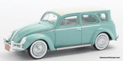 Matrix 1:43 1962 Volkswagen Fusca SW Prototype Wagon, Turquoise/White
