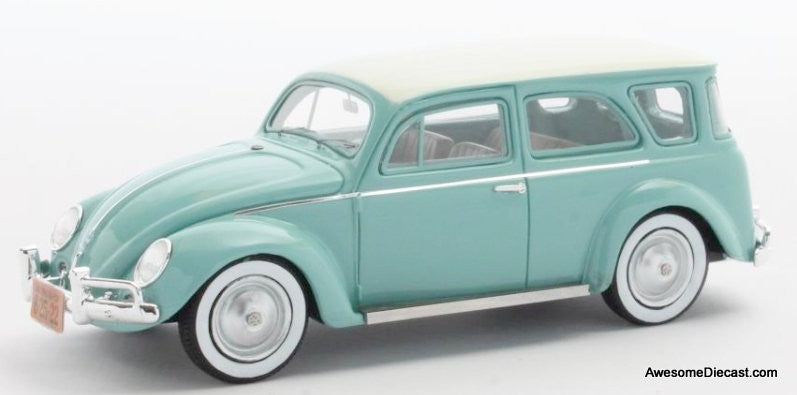 Matrix 1:43 1962 Volkswagen Fusca SW Prototype Wagon, Turquoise/White