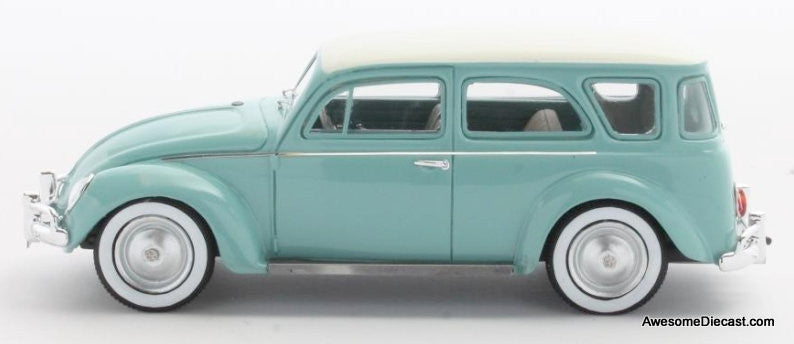 Matrix 1:43 1962 Volkswagen Fusca SW Prototype Wagon, Turquoise/White