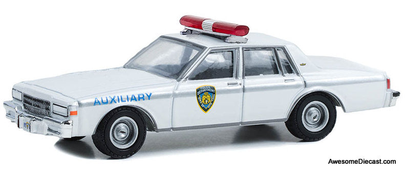 1989 Chevrolet Caprice: NYPD Auxiliary (w/ Squad Number Decal Sheet) 1:64 Diecast Model Car by Greenlight