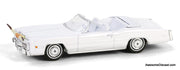 1976 Cadillac Eldorado Convertible (w/Bull Horns Hood Ornamanet), White 1:64 Diecast Model Car by Greenlight