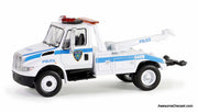 2019 International Durastar 4400 Tow Truck:  Port Authority of NY & NJ Police, White 1:64 Diecast Model Truck by Greenlight