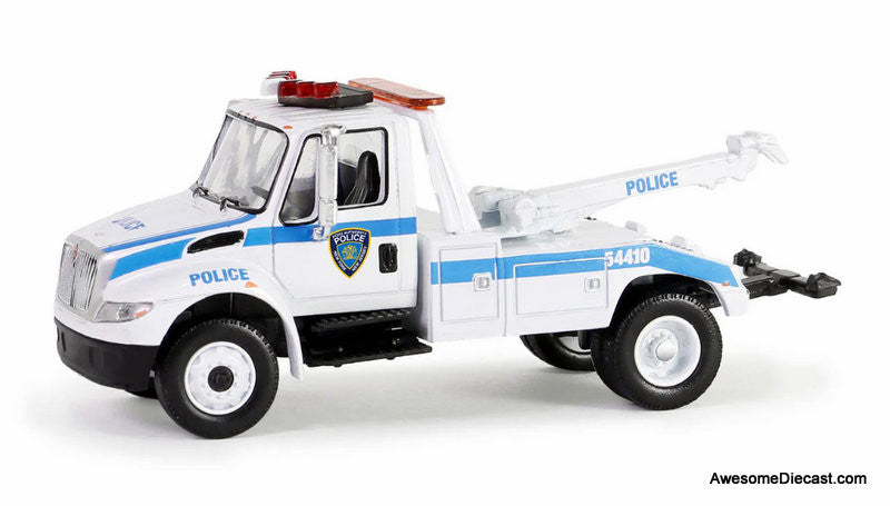 2019 International Durastar 4400 Tow Truck:  Port Authority of NY & NJ Police, White 1:64 Diecast Model Truck by Greenlight