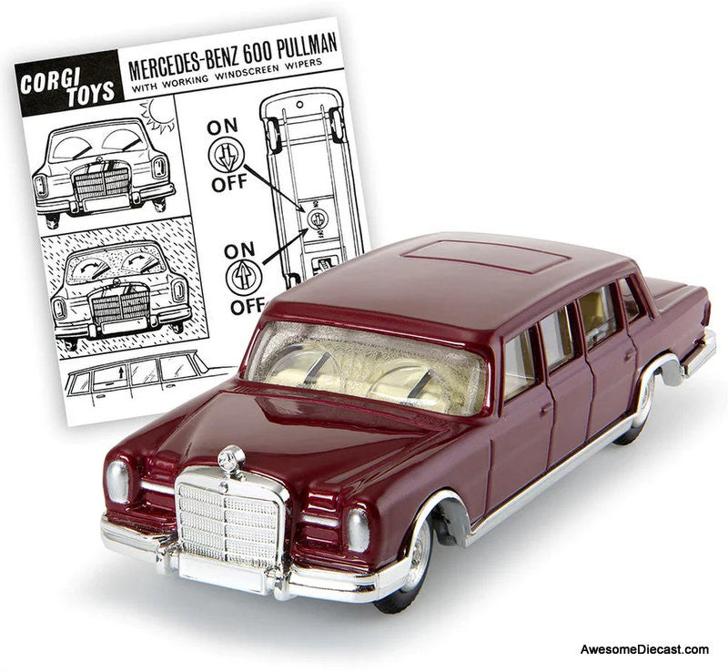 Corgi Re-Creation 1964 Mercedes Pullman, Burgundy