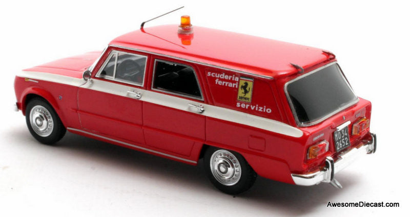 1962 Alfa Romeo Giulia 105 Promiscus by Colli Scuderia Ferrari, Red 1:43 Resin Cast Model by Matrix