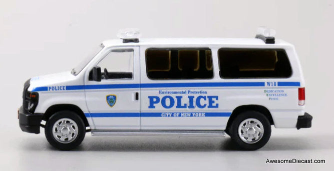 Ford E-Series E350 Van: New York City Environmental Protection Police 1:64 Diecast Model Van by 596 Model