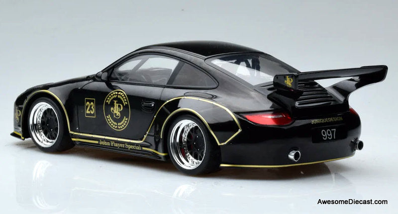 2020 Porsche 911 997 RWB Old & New John Player Special #23, Black 1:18 Diecast Model Car by MCG