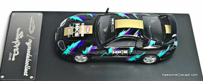1994 Toyota Supra JZA80, Black: HKS Livery 1:64 Diecast Model Car by My Model Collect
