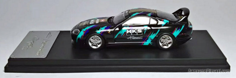1994 Toyota Supra JZA80, Black: HKS Livery 1:64 Diecast Model Car by My Model Collect
