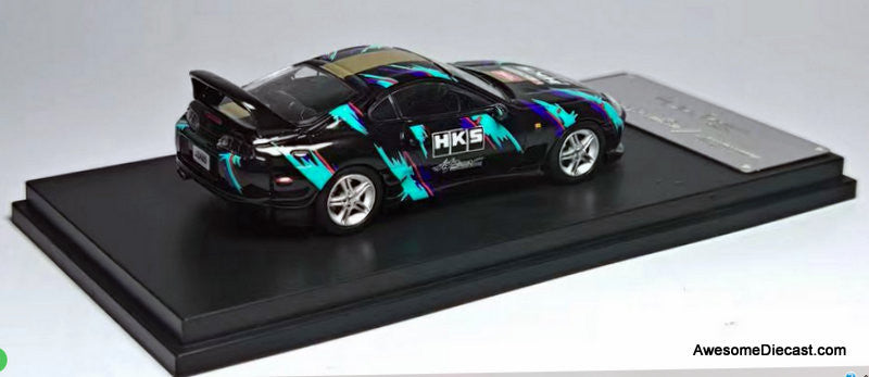 1994 Toyota Supra JZA80, Black: HKS Livery 1:64 Diecast Model Car by My Model Collect
